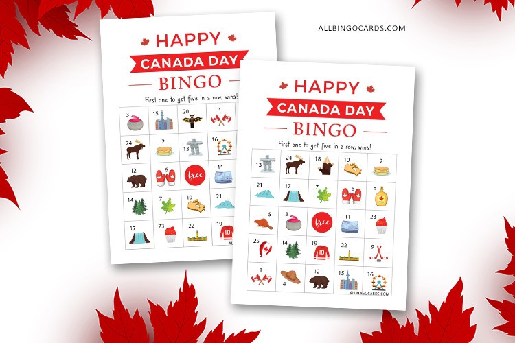Printable Canada Day Bingo