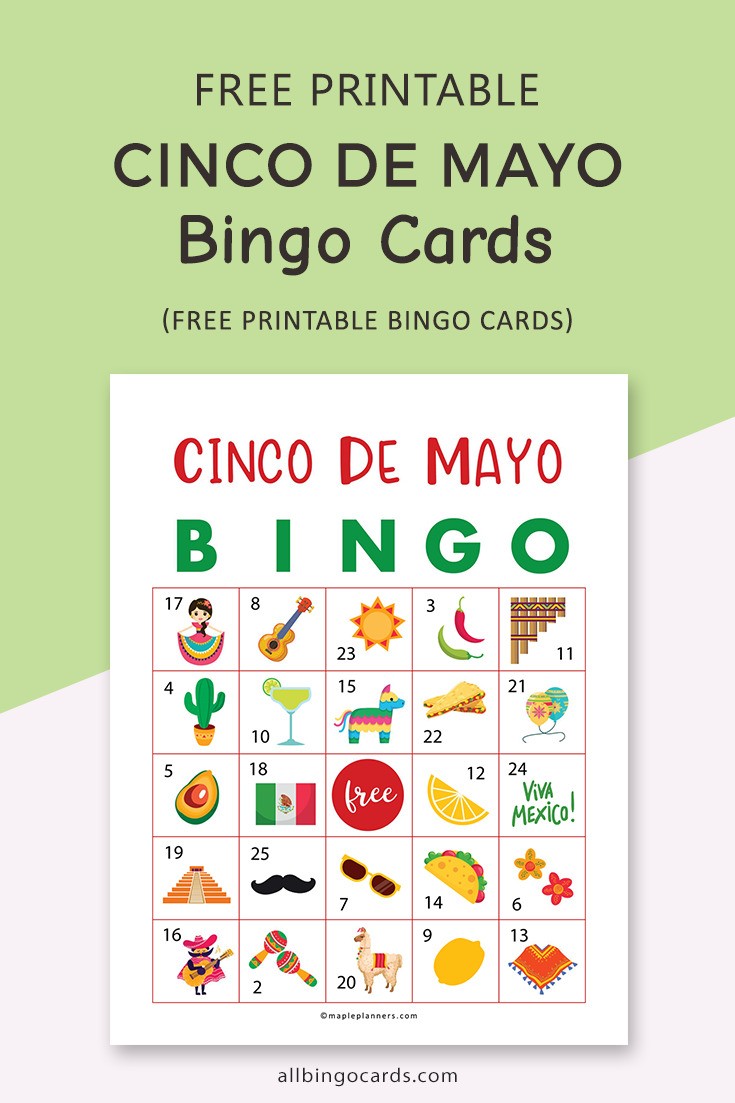 Printable Cinco de Mayo Bingo Cards