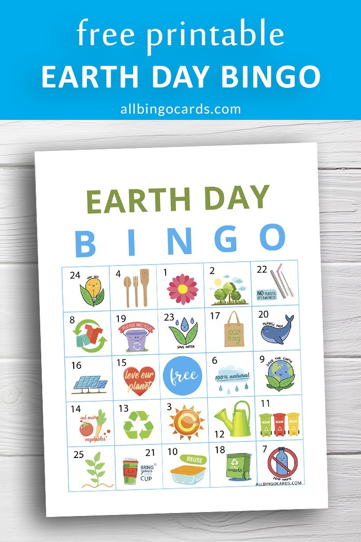 Free Printable Earth Day Bingo