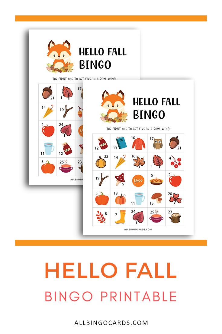 Free Printable Fall Bingo