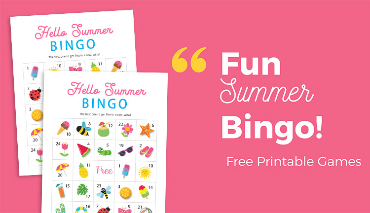Fun Summer Bingo Game Free Printable