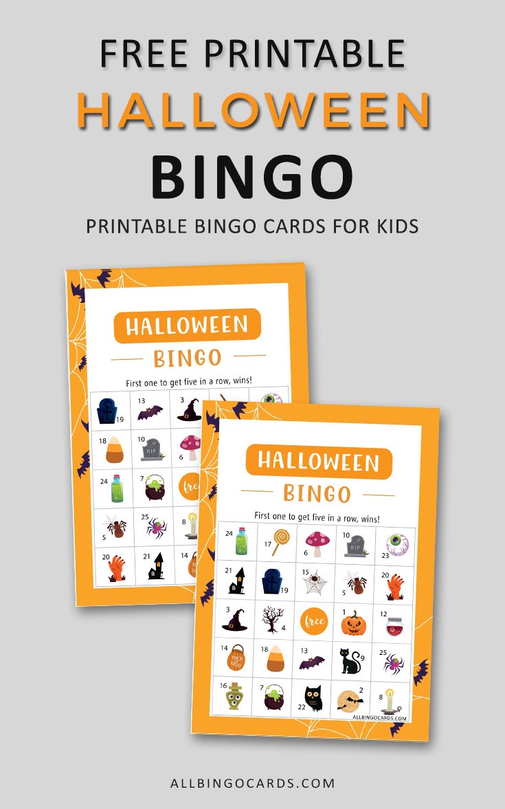 Halloween Bingo for Kids Free Printable