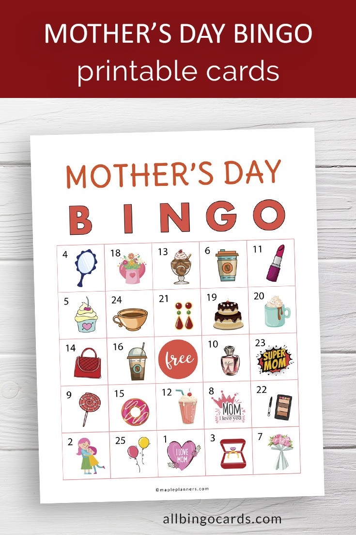 Free Printable Mothers Day Bingo Game