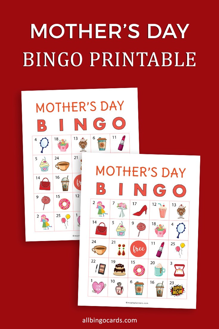 Free Printable Mothers Day Bingo Cards