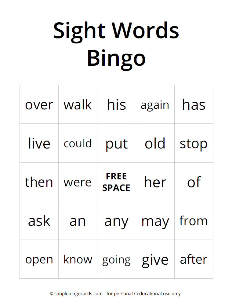 Make your Own Bingo