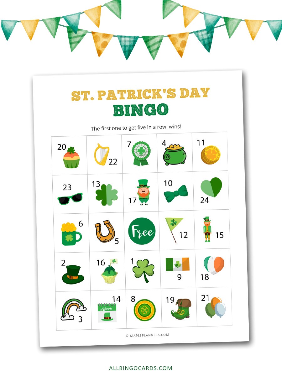 Free Printable St Patricks Day Bingo