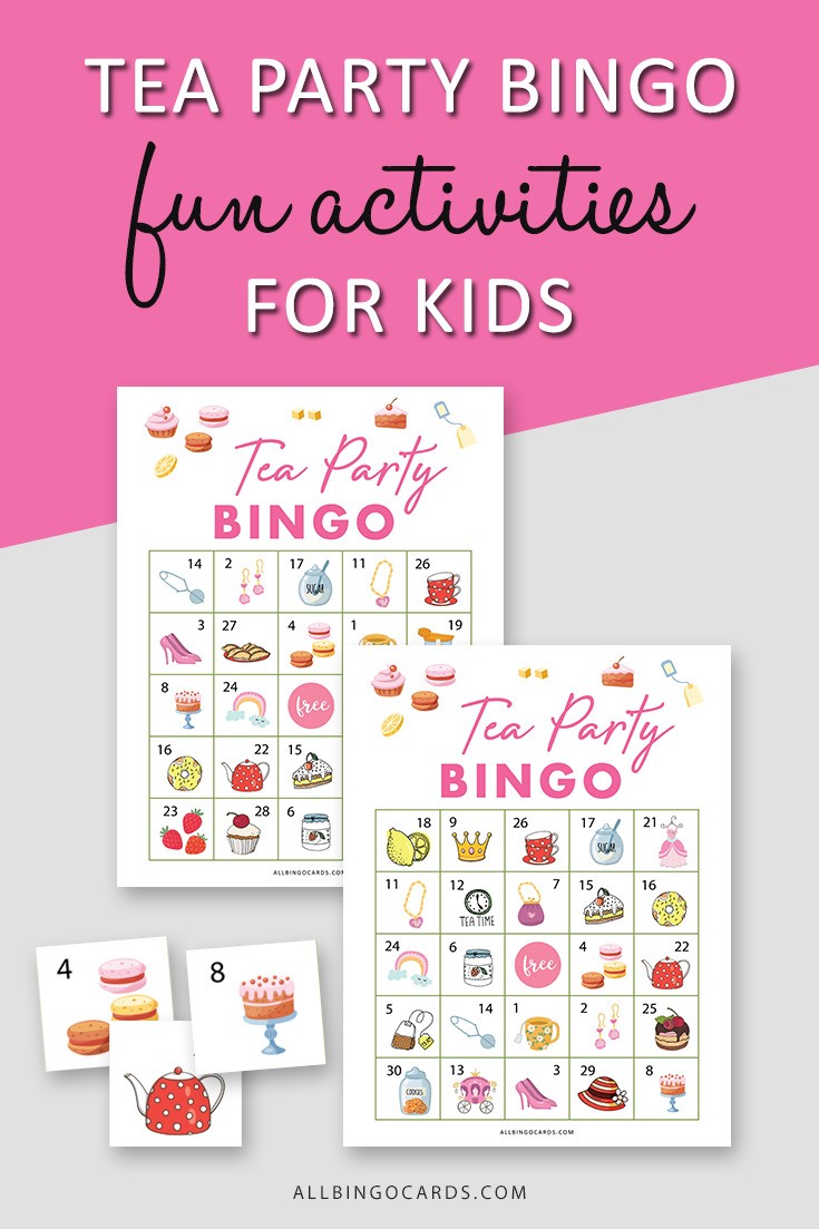 Tea Party Bingo Cards Printable